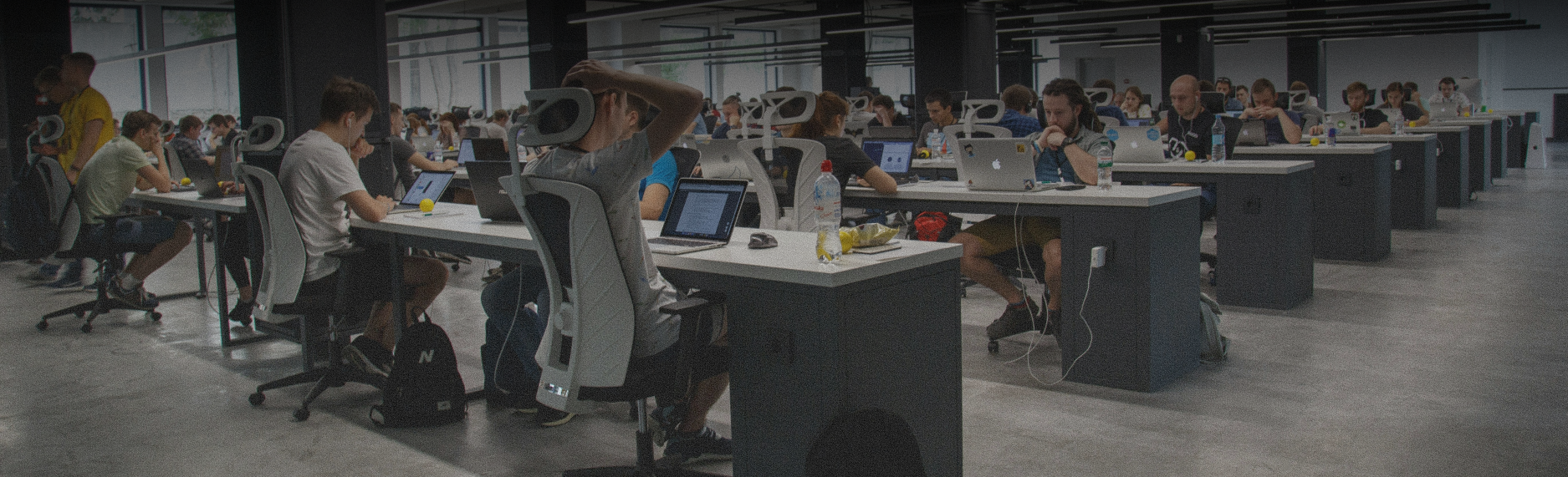 Professional team working in a modern office