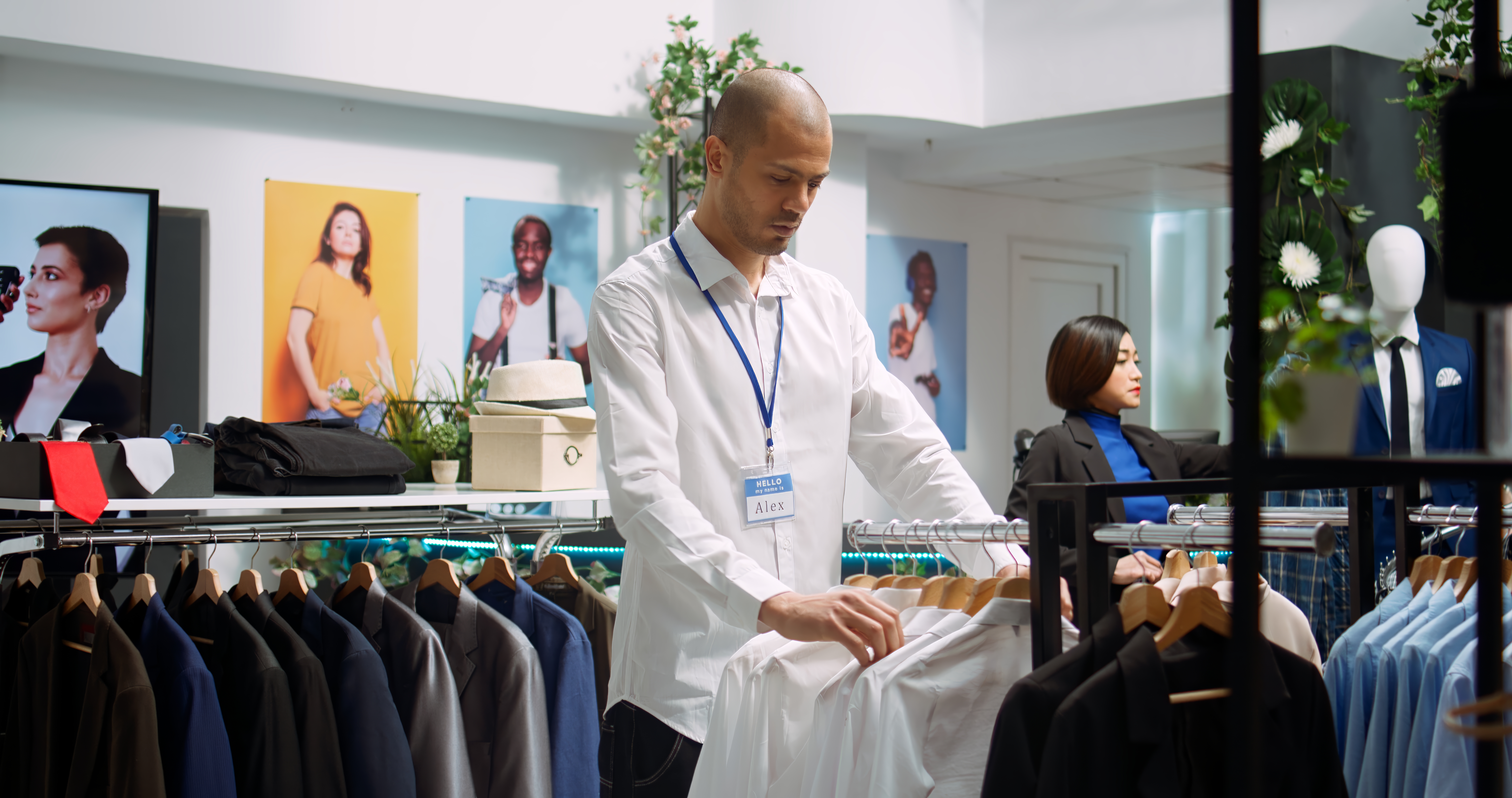 Retail worker on the shop floor