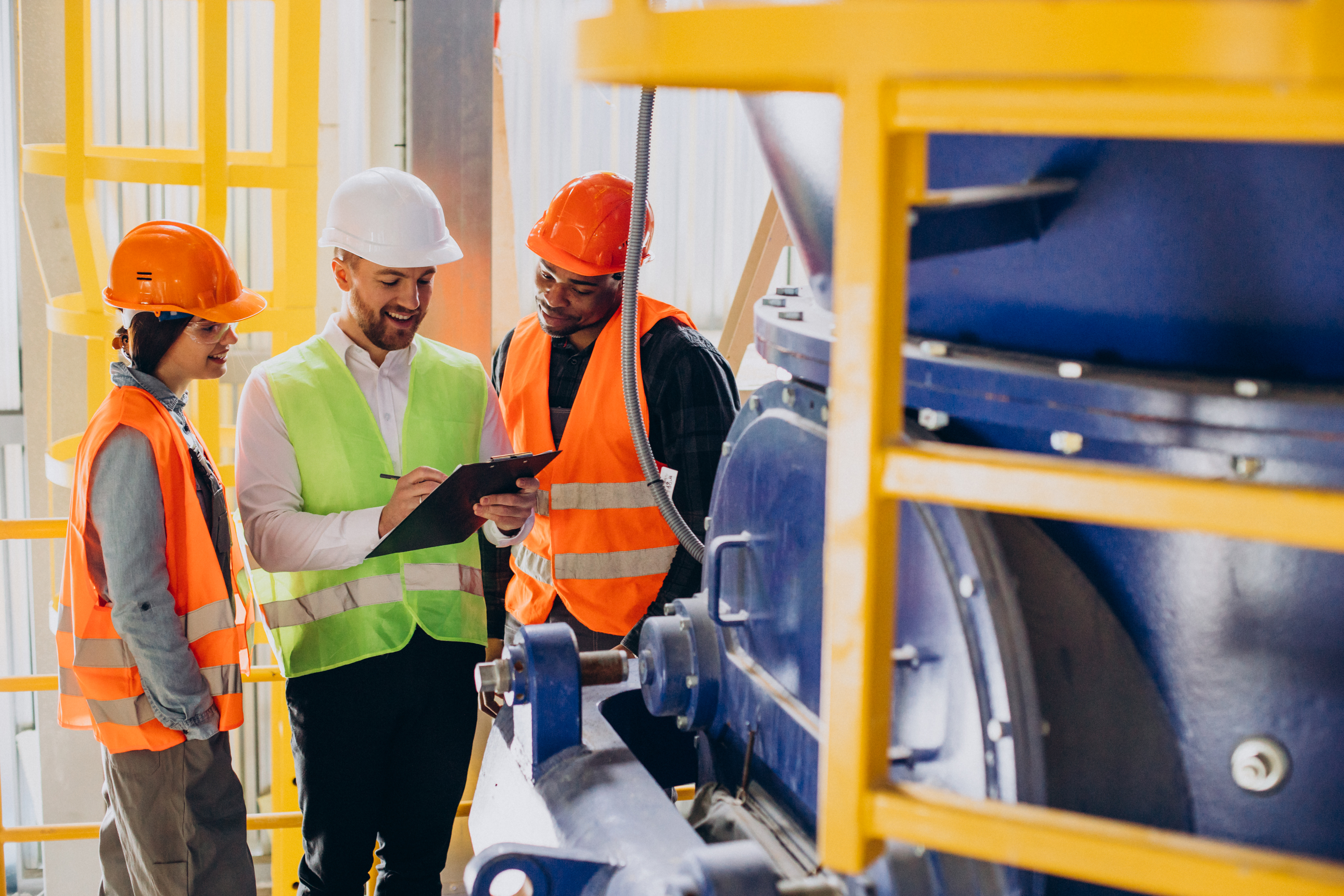 Safety professional reviewing an ergonomic audit report
